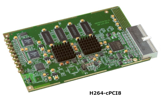 8 - канальный модуль Compact PCI для видеозахвата и аппаратного кодирования в формат H.264/MPEG-4