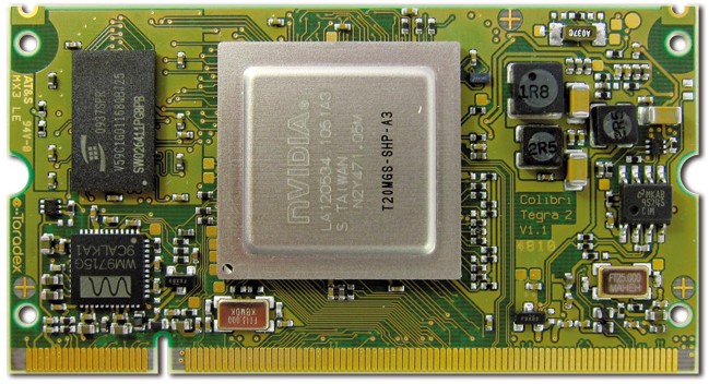 Компьютер формата SO-DIMM на базе Nvidia Tegra 2 (2x1 ГГц, 3D, Full HD, DVI, LVDS, 12mpix cam., -40° ~ +85° C)