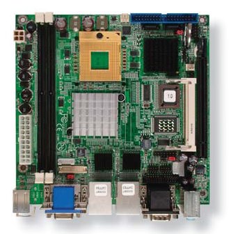 Высокопроизводительный компьютер Mini-ITX на базе Core 2 Duo, -20°C~+70°C (PCIe x16, Mini PCI, CF, 2xLAN, 8xUSB)