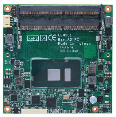 Одноплатный компьютер COM Express Type 6, 6th Gen Intel Core i7/i5/i3, -20º ~ +70º C